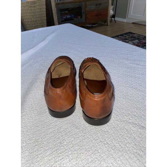 Stanley Blacker Men’s Woven Leather Tassel Loafers Brown Size 11 M Italy Style main image 7